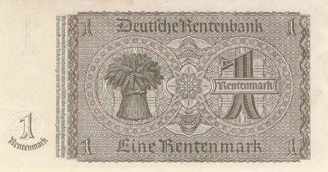1 Rentenmark 1937 ro.166b N